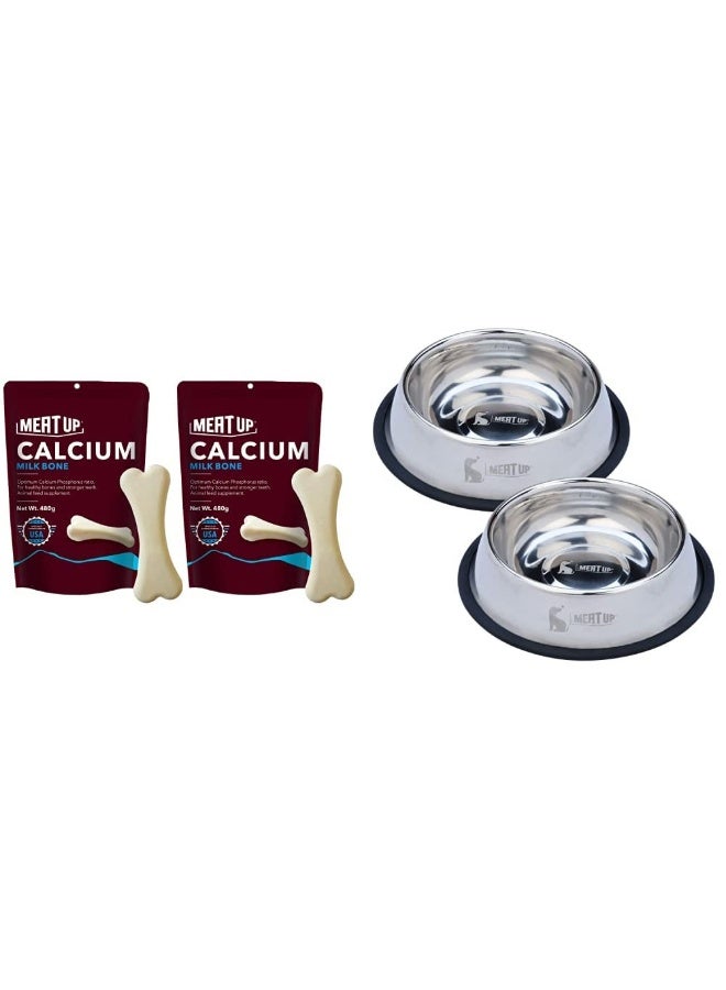 Meat Up Dog Treats Chew Bones Calcium Flavor - Image 3